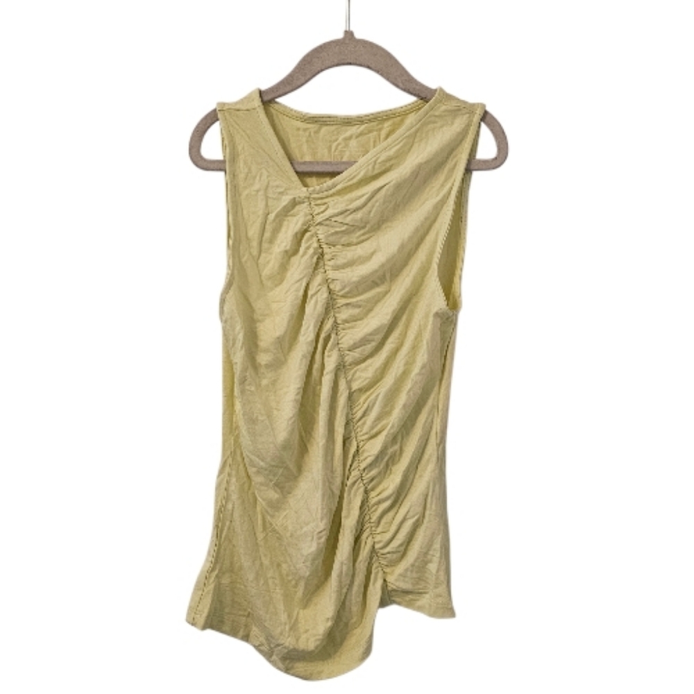 Green by Anthropologie Diagonal Ruched Tank Top